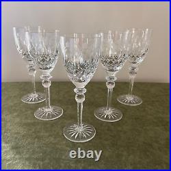 Rogaska Queen Cut Crystal Wine Glass Stemware 7.75 Wine Goblet Set Of 5