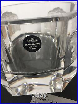 Rosenthal Lumiere Crystal Versace Medusa Wine Bottle Coaster and Stopper Set