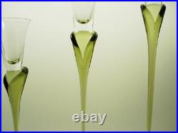 Rosenthal Papyrus Set Of 3 Tall Candle Holders Great Cond Studio Linie Glass