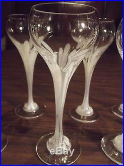 Rosenthal crystal set of 8 liquor/cocktail glasses snowflower pattern