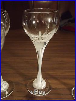 Rosenthal crystal set of 8 liquor/cocktail glasses snowflower pattern