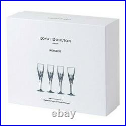 Royal Doulton Highclere Crystal Set Of 4 Flute Rrp $369