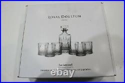 Royal Doulton Seasons Crystalline Whiskey Decanter Set Decanter + 6 Tumblers