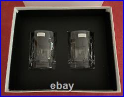Royal Doulton Set 2 Crystal Glasses Abacus Nouveau Tumbler Pair Boxed Gift Idea