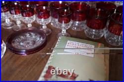 Ruby Glassware Collection Over 50 Pieces, Including Bowls, Carafe, And More