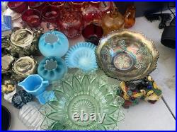 Ruby Red glassware! Teapots! Crackled Glass! 60+ pieces! Vintage
