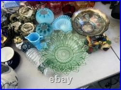 Ruby Red glassware! Teapots! Crackled Glass! 60+ pieces! Vintage