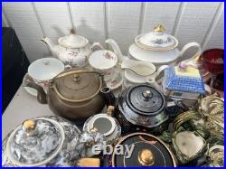 Ruby Red glassware! Teapots! Crackled Glass! 60+ pieces! Vintage