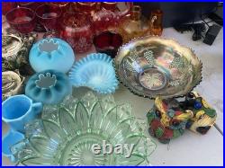 Ruby Red glassware! Teapots! Crackled Glass! 60+ pieces! Vintage
