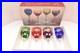 SET 4 BOHEMIAN CZECH CUT TO CLEAR Hock Wine GLASSES Goblets Multicolor NOS w BOX