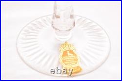 SET 4 BOHEMIAN CZECH CUT TO CLEAR Hock Wine GLASSES Goblets Multicolor NOS w BOX SET 4 BOHEMIAN CZECH CUT TO CLEAR Hock Wine GLASSES Goblets Multicolor NOS w BOX