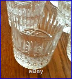 SET/ 4 WATERFORD crystal TRAMORE MAEVE cut WHISKEY dbl OLD FASHIONED ROCKS LOT