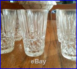 SET/ 4 WATERFORD crystal Tramore MAEVE cut 12 oz 5 HIGHBALL TUMBLER glass LOT