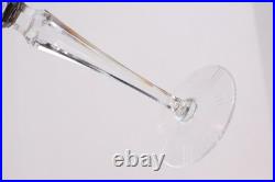 SET 5 BOHEMIAN CZECH CUT TO CLEAR CRYSTAL Hock Wine GLASSES Goblets Multicolor
