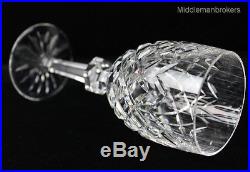 SET 5 Signed Waterford Cut Crystal Powerscourt Art Glass Claret Wine Goblets SMB
