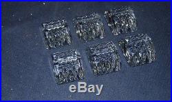 SET 6 WATERFORD CRYSTAL PLACE CARD HOLDERS, WEDDING NAME HOLDERS, PAPERWEIGHTS