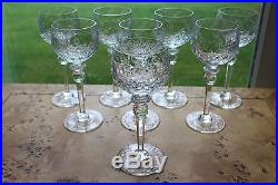 Set 8 Rogaska Cut Glass Gallia Hock Wine Glasses