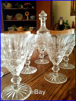 SET/ 8 WATERFORD crystal TRAMORE/ MAEVE goblet CLARET WINE stem glass LOT 5 1/4
