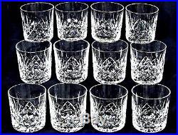 Set Of 12 Waterford Lismore Cut Crystal 3&3/8tall Old Fashioned Tumbler Glasses