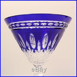 SET OF 2 WATERFORD CLARENDON COBALT BLUE CRYSTAL MARTINI GLASSES, NEWithMINT COND