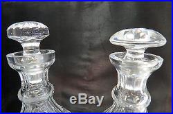SET OF 3 WATERFORD CRYSTAL DECANTERS 9.5 TALL