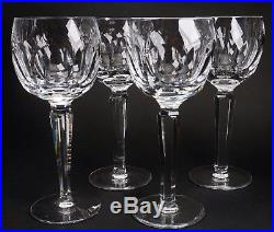 SET OF 4 SIGNED WATERFORD CRYSTAL WINE HOCK SHEILA PATTERN Sign B