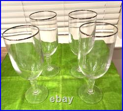 SET OF 4 WATERFORD CRYSTAL METROPOLITAN PLATINUM ICED BEVERAGE GLASSES Ireland