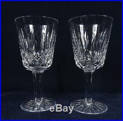 Set Of 6 Waterford 7 Tall Crystal Lismore Water Goblets Glasses