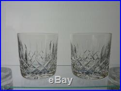 SET OF 6 WATERFORD LISMORE OLD FASHIONED / ROCK / TUMBLER 9 OZ 3 1/4 Tall MINT