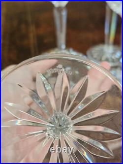 SET OF 6 Waterford Lismore Crystal Hock Balloon Wine Glasses 8oz