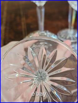 SET OF 6 Waterford Lismore Crystal Hock Balloon Wine Glasses 8oz