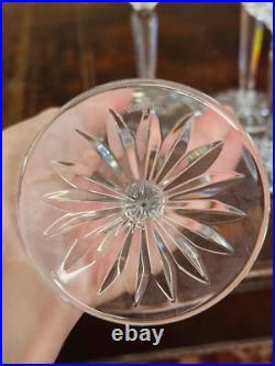 SET OF 6 Waterford Lismore Crystal Hock Balloon Wine Glasses 8oz