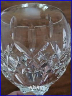 SET OF 6 Waterford Lismore Crystal Hock Balloon Wine Glasses 8oz
