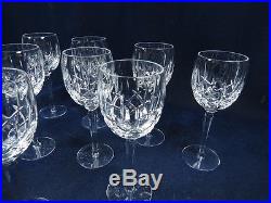 SET OF 8 GORHAM LADY ANNE PATTERN CLEAR CRYSTAL 7.75 INCH TALL WINE GLASSES