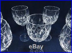 SET OF 8 GORHAM LADY ANNE PATTERN CLEAR CRYSTAL 7.75 INCH TALL WINE GLASSES