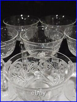 SET OF 8- Libbey Rock Sharpe 1008-3 Crystal 6.5 CHAMPAGNE Glasses