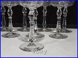 SET OF 8- Libbey Rock Sharpe 1008-3 Crystal 6.5 CHAMPAGNE Glasses