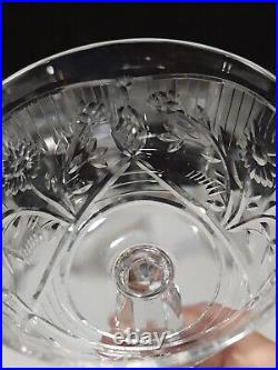 SET OF 8- Libbey Rock Sharpe 1008-3 Crystal 6.5 CHAMPAGNE Glasses