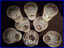 SET OF 8 VINTAGE WATERFORD CRYSTAL ALANA 10oz TUMBLERS GLASSES 5 SIGNED