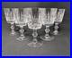 SET OF FIVE! 5 3/8 White Wine Glasses CUT CRYSTAL Edinburgh Fan Diamond Goblet