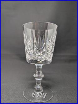 SET OF FIVE! 5 3/8 White Wine Glasses CUT CRYSTAL Edinburgh Fan Diamond Goblet
