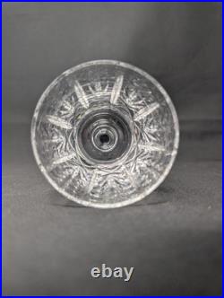 SET OF FIVE! 5 3/8 White Wine Glasses CUT CRYSTAL Edinburgh Fan Diamond Goblet