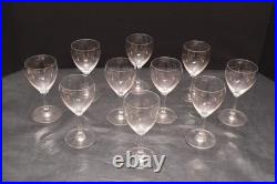 SET of 10 Baccarat France Crystal White Wine Goblets Glasses Chambolle 5 Tall SET of 10 Baccarat France Crystal White Wine Goblets Glasses Chambolle 5 Tall