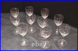 SET of 10 Baccarat France Crystal White Wine Goblets Glasses Chambolle 5 Tall SET of 10 Baccarat France Crystal White Wine Goblets Glasses Chambolle 5 Tall