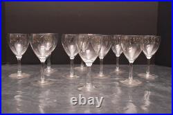 SET of 10 Baccarat France Crystal White Wine Goblets Glasses Chambolle 5 Tall SET of 10 Baccarat France Crystal White Wine Goblets Glasses Chambolle 5 Tall
