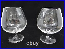 SET of 2 Baccarat Crystal PERFECTON LARGE Brandy Snifters Glasses 5.25 tall