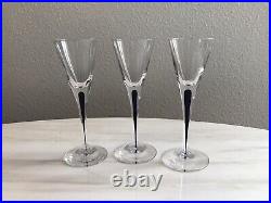 SET of 3 Orrefors INTERMEZZO BLUE Teardrop Schnapps Shot Apéritif Glasses