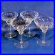 SET of 4 vintage CUT CRYSTAL 5½ ART DECO CHAMPAGNE COUPES by EISENLOEFFEL