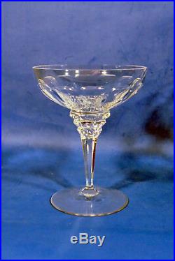 SET of 4 vintage CUT CRYSTAL 5½ ART DECO CHAMPAGNE COUPES by EISENLOEFFEL