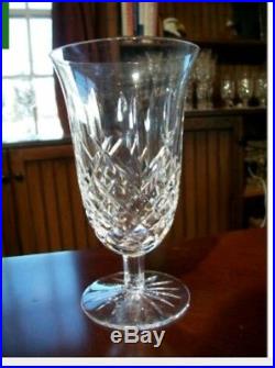 SET of RIGHT (8) ARAGLIN WATERFORD FOOTED ICE TEA or PARFAIT CRYSTAL GLASSES EXC